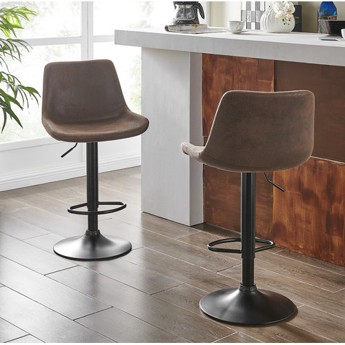 Steelside™ Waterville Swivel Adjustable Height Bar Stool & Reviews